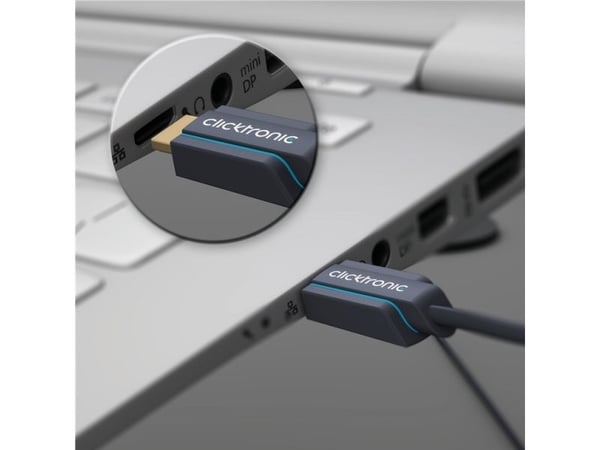 ClickTronic 39085, 20 m, HDMI Type A (Standard), HDMI Type A (Standard), 3D, 4,5 Gbit/s, musta