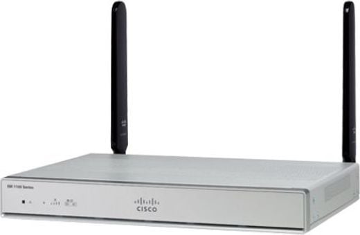 Cisco Integrated Services Router 1121 - Ruter 4-portssvitsj - 1GbE - WAN-porter: 2