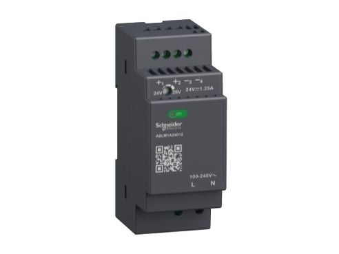 Modicon switchmode strømforsyning modular til DIN-skinne med 24 VDC 30 W-1,2 A udgang og 100-240 VAC