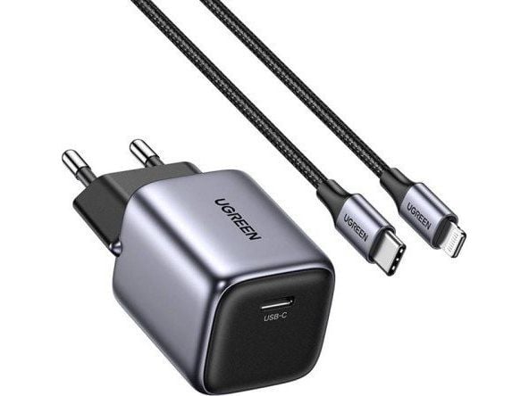 Ugreen Nexode, Innendørs, AC, 12 V, 3 A, Sort, Grå