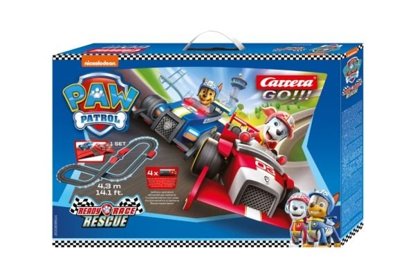 Carrera GO!!! PAW Patrol Ready Race & Rescue, Racingkjøretøy og banesett, 5 år, Flerfarget