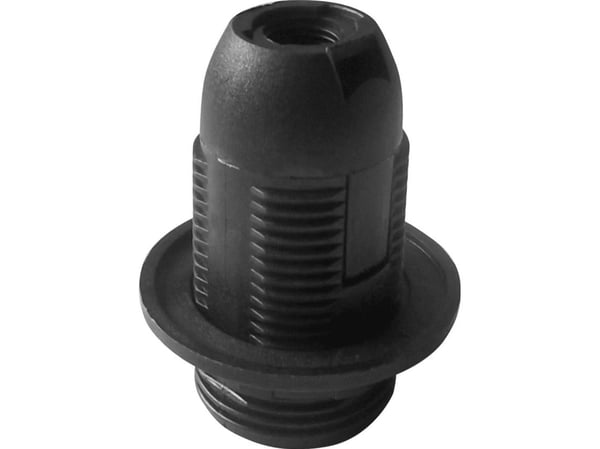 Orno termoplast sokkel E14 med krage, svart, sett med 40 stk.