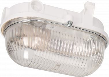 Orno OVAL 100 7063T/OB - industribelysning 75W, E27, IP54, IK10, polykarbonatskjerm, bakelitt sokkel