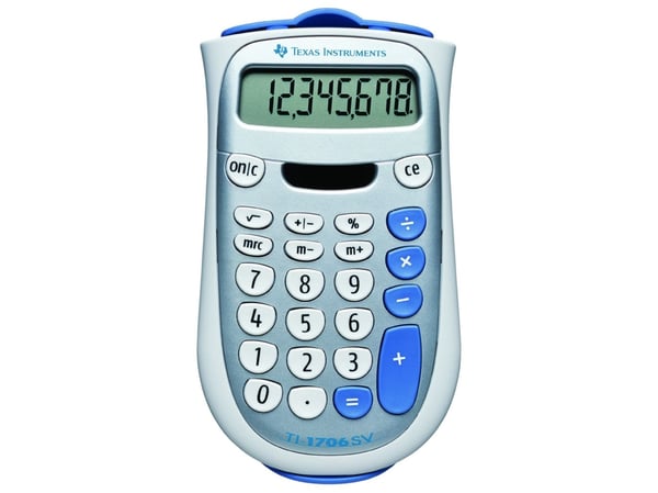 Texas Instruments TI-1706 SV - Lommekalkulator - 8 sifre - batteri, solpanel