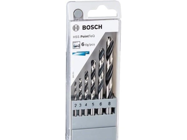 Bosch HSS PointTeQ - Borsett - for metall - bor - 6 deler - 8 mm