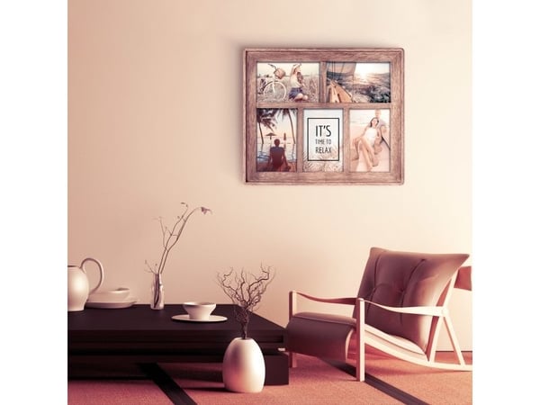 ZEP BM546, MDF, Tre, Brun, 3 bilder i 1 ramme, Bord, Vegg, 10 x 15 cm, Rektangulær