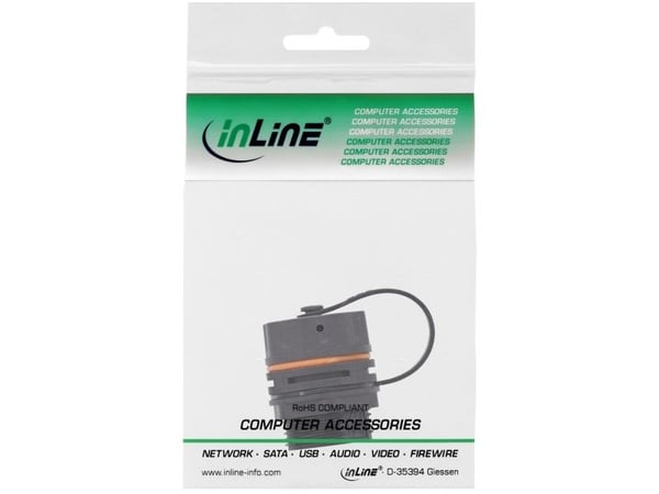 InLine 69990U, RJ45 female, Svart