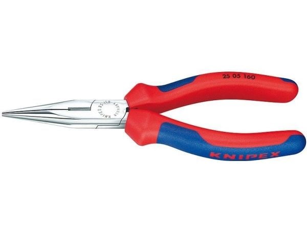 Knipex 25 05 140, Diagonal tang, Kromvanadiumstål, Plast, Blå, Rød, 140 mm, 111 g