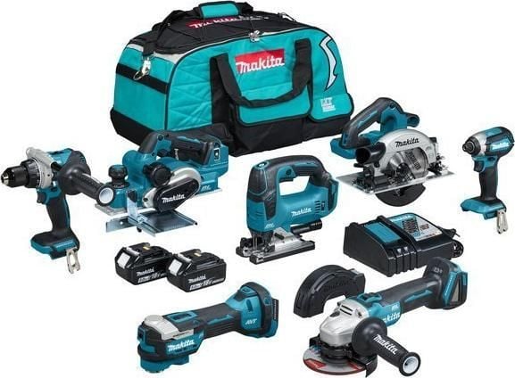 MAKITA.ZES.COMBO 18V (DDF486 + DGA504 + DHS660 + DJV182 + DKP181 + DTD153 + DTM52) 2x5.0Ah BAG DLX7019TX1