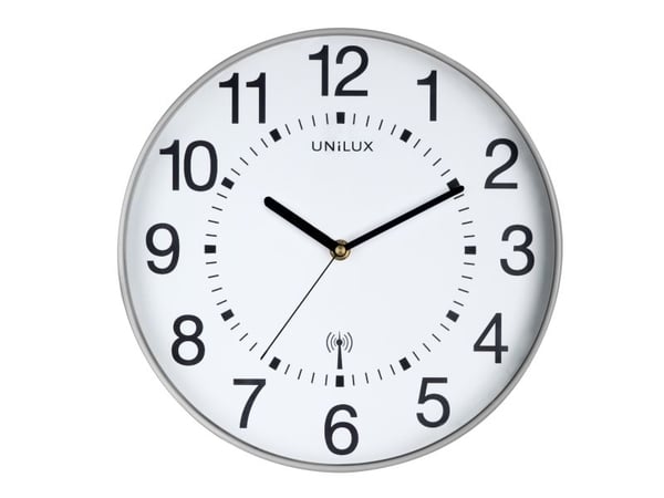 Väggklocka Unilux Wave metall grå - diameter: 30 cm