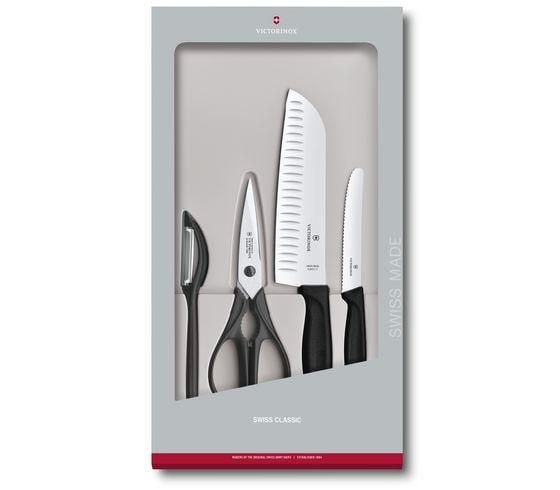 Victorinox SwissClassic 6.7133.4G, Veitsi/ruokailuvälinepakkaussetti, Ruostumaton teräs, Polypropeeni, Kestomuovinen elastomeeri, Ruostumaton teräs...
