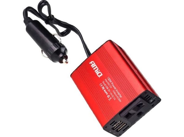 Amio jännitemuunnin 12v/230v 150w/300w 2xusb pi01