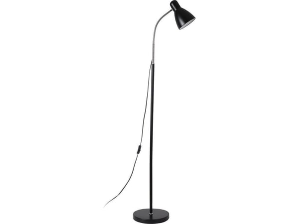 Gulvlampe Orno LAR, maks 20W E27, 155 cm, svart
