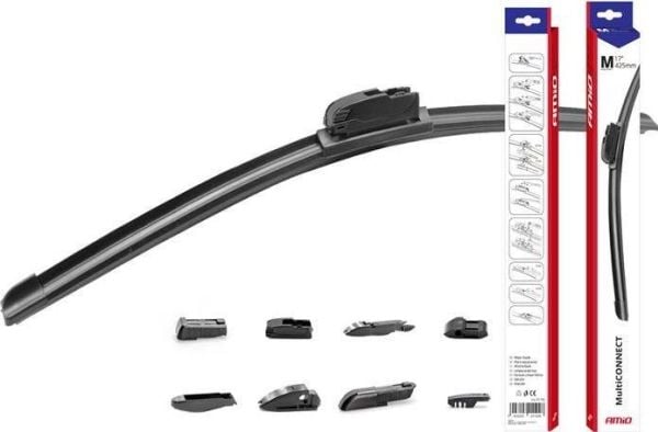 AMiO bilvisker flat Multiconnect 30" (750 mm) 8 adaptere