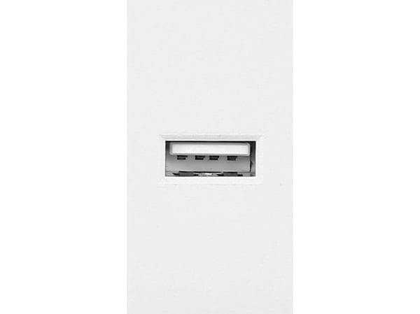 Orno NOEN USB-moduluttag 22,5x45 mm med USB-laddare 2,1 A 5 V DC, vit