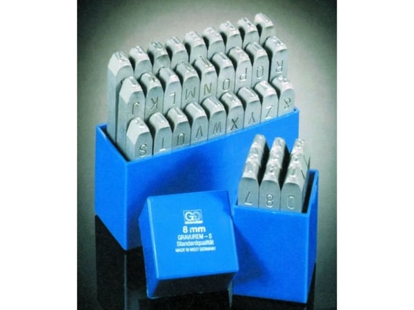 Beta Tools GRAVUREM komplett sifferstempel 12 mm 100120K0