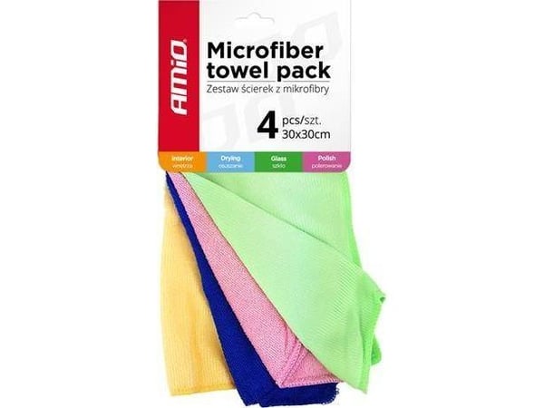 AMiO mikrofiberkluter 4 typer 30x30 cm