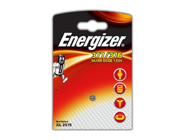 Nappiparisto Energizer 377/376, mini, kello, hopeaoksidi