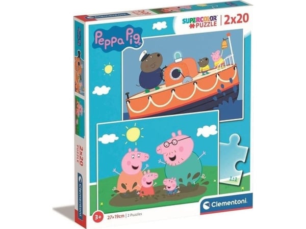 Clementoni Supercolor Peppa Pig, 20 stykker, Tegneserier, 3 år