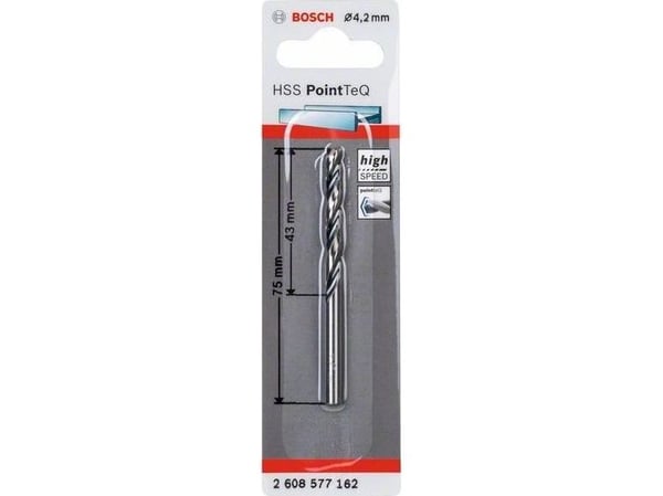 Bosch 2 608 577 162, Drill, Twist Betongbor, Høyrehåndsrotasjon, 4,2 mm, Stål, Støpejern, 4,2 mm