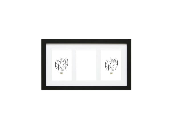 Deknudt S66KA3, MDF, Glass, Tre, Sort, 3 bilder i 1 ramme, Bord, Vegg, 10 x 15 cm, Rektangulær