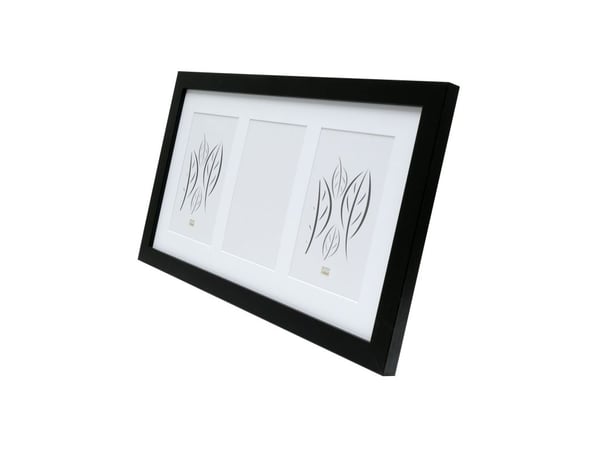 Deknudt S66KA3, MDF, Glass, Tre, Sort, 3 bilder i 1 ramme, Bord, Vegg, 10 x 15 cm, Rektangulær