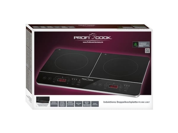 ProfiCook PC-DKI 1067 - Induksjonsvarmeplate - 3.5 kW - rustfritt stål / svart