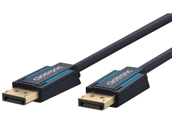 ClickTronic 40992, 1 m, DisplayPort, DisplayPort, Hankjønn, Hankjønn, Sort