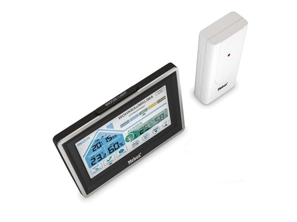 Mebus 01026, Sort, Hvit, Inne hygrometer, Inne Termometer, Utendørs Fuktighetsmåler, Utendørs Barometer, Hygrometer, Termometer, Hygrometer, Termom...