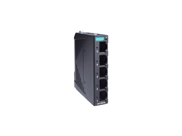 Moxa EDS-2005-EL Series EDS-2005-EL - Switch - ikke-styrt - 5 x 10/100 - DIN-skinnemonterbar - DC-strøm