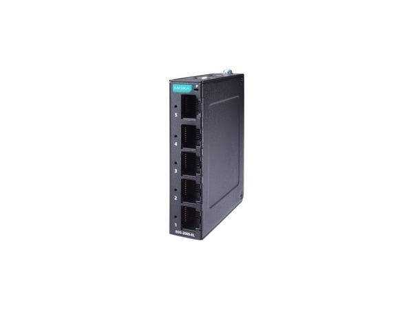 Moxa EDS-2005-EL Series EDS-2005-EL - Switch - ikke-styrt - 5 x 10/100 - DIN-skinnemonterbar - DC-strøm