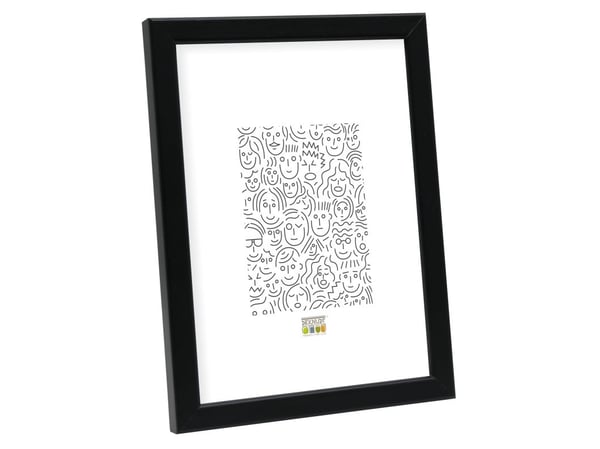 Deknudt S41JL2, Fotoark kartong, Glass, Tre, Sort, Enkel bilderamme, Bord, Vegg, 29,7 x 42 cm, Rektangulær