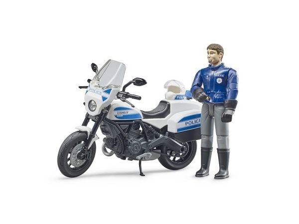 Bruder bworld Ducati Scrambler FT politimotorcykel legetøj