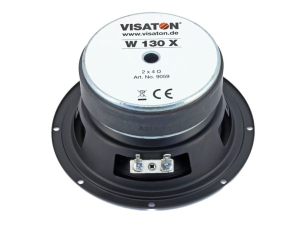 Visaton W 130 X, Basshøyttaler-driver, 60 W, Rund, 90 W, 8 O, 0 - 6000 Hz