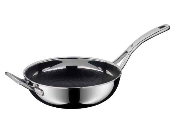 WMF Profi Resist - Wok - 28 cm - ikke-klebende - svart, rustfritt stål
