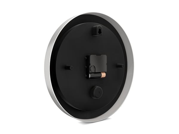 Mebus 52451, Vegg, Digital clock, Rund, Hvit, Plast, Batteri