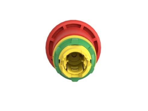 Harmony-muovinen LED-hätäpysäytyspääty, jossa on Ø40 mm:n punaisella värillä varustettu rupikonna ja vetämällä vapautettava pää