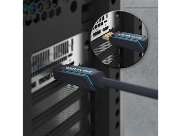 ClickTronic 40995, 3 m, DisplayPort, 2x DisplayPort, Hankjønn, Hankjønn, Sort