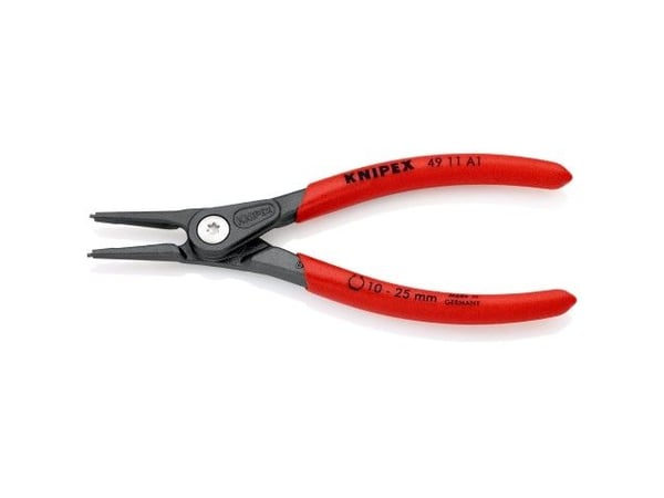 Knipex 49 11 A1, Låseringtang, Plast, Stål, Plast, Stål, Rød, 140 mm, 64 mm