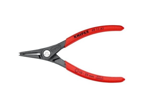 Knipex 49 11 A1, Låseringtang, Plast, Stål, Plast, Stål, Rød, 140 mm, 64 mm