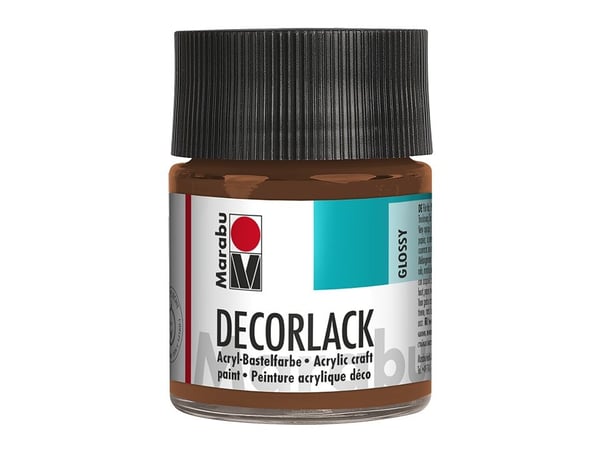 Marabu Decorlack Acryl, Brun, Gloss, 50 ml, 1 stykker