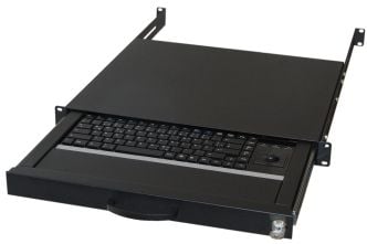 aixcase AIX-19K1UKDETB-B, Full-size (100%), Wired, USB + PS/2, QWERTZ, Black - German layout