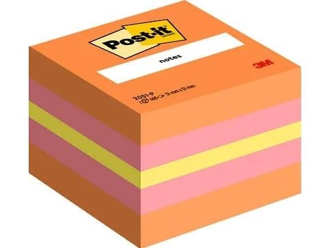 Post-It 2051-P, firkant, Oransje, Rosa, Gult, Papir, 51 mm, 51 mm, 400 ark