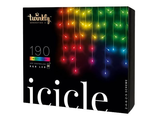 Twinkly Icicle - LED - RGB - 5x0.7m - 190 lys