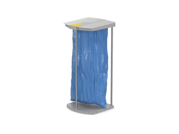 Hailo ProfiLine WS 120 0912-110 - Søppelbøttestativ - flipp-lokk - aluminium, plast