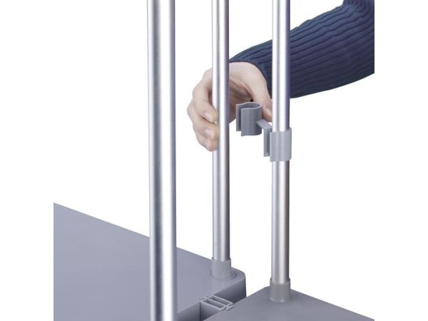 Hailo ProfiLine WS 120 0912-110 - Søppelbøttestativ - flipp-lokk - aluminium, plast