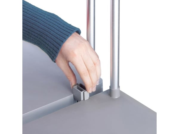 Hailo ProfiLine WS 120 0912-110 - Søppelbøttestativ - flipp-lokk - aluminium, plast