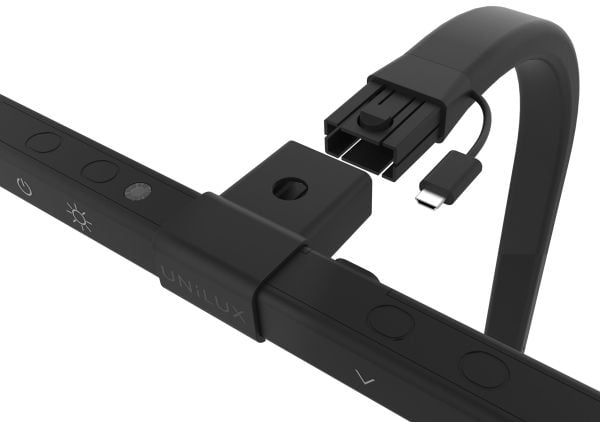 Bordlampe Unilux Strata LED, sort