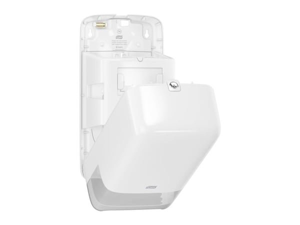 Dispenser Tork T6 hvid Mid-size Twin - til kompakt toiletrulle