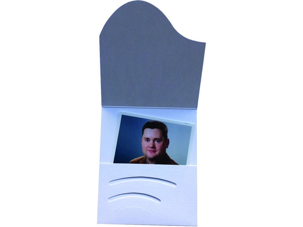 Daiber 16019, Envelope folder, Fotoark kartong, Hvit, Portrett, 1 lommer, 100 stykker